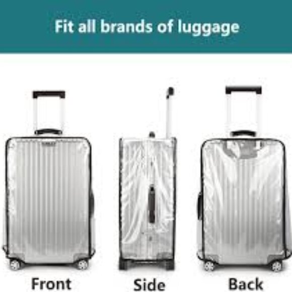 Luggage Protector / Suitcase Cover / Clear PVC / Waterproof -NWT- 24" - Picture 2 of 8
